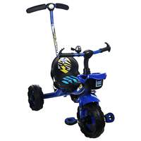 Mee Mee Easy to Ride Baby Tricycle with Parental Control Handle | Cushioned Seat | Kids Storage Basket | for Kids, Boys, Girls of 1.5 to 5 Years (Blue)
