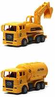 Jack Royal Construction Toys Set |Engineering Vehicles| Excavator | with Pullback Action (Pack of 2 )