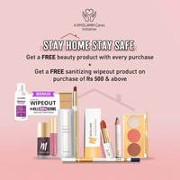 MyGlamm Cares Initiative - FREE Product with every purchase and a Bonus offer : FREE WIPEOUT product on purchase of Rs 500 and above