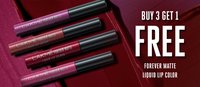 Buy 3 Get 1 free LAKMÉ Forever Matte Liquid Lip Color Value Set