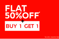 Marks & Spencer End of Season Sale :  Flat 50% + Buy 1 Get 1 Free on Selected Styles