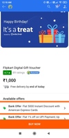 Live now ₹5,000* instant discount on minimum transaction of ₹50,000 on Flipkart products including GV using Amex card.