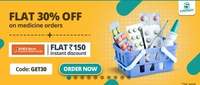 Flat 30% off on Pharmeasy on Rs1299 & above + Flat 150 off with ICICI cards (User-specific) 
