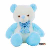 ITACHEEHUB 4 Feet Colorful Glowing Teddy Bear Blue and White Multicolor Soft Toy Gift