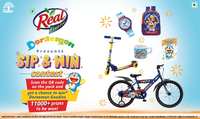 Real Juice Sip & Win Doraemon Goodies  11000+ prizes to be won