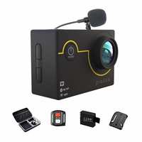 PROCUS Rush 2.0 (Full Pack) 16MP 4K HD Action Camera Waterproof with External Mic and WiFi (Black)