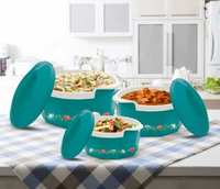 MILTON Elegance Pack of 3 Thermoware Casserole Set