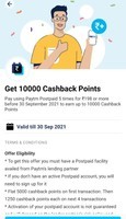 Do 1 recharge/bill payment of min 198 rs in paytm via paytm postpaid and get 5k paytm points(I.e 50rs)(user specific)