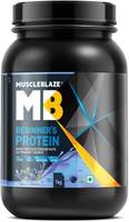 MuscleBlaze Beginner's Protein Powder  2.2 lb, Blueberry+ Extra 10% off