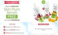 Mamaearth Wow Wednesday : Free Skin Plum Serum worth Rs599 On Orders Of Rs599 + Extra 5% Off On Prepaid Orders