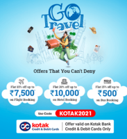 EaseMyTrip - upto 20% on Flights, Hotels, and Bus booked using Kotak Bank Debit/Credit Cards.