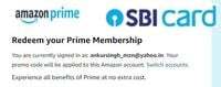 1 Year And 3 Months Amazon Prime Membership For SBI Card Users using Reward Points