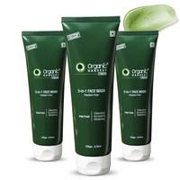  Organic Harvest 3 In 1 Premium Face Wash For Oily Skin For Women (100g, Pack of 3)