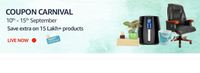 Amazon Coupon Carnival -  Save Extra On 15 Lac + Products (Till Midnight)