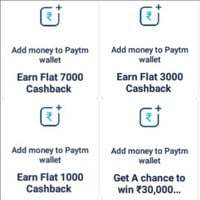 Get Rs. 110 (7K+3K+1K Cashback Points) on Adding Rs. 17K (10K+5K+2K) to Paytm Wallet.