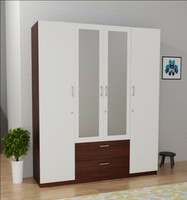 Take a look at this Barewether Engineered Wood 4 Door Wardrobe on Flipkart