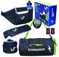 5% Coupon - Gym Set Including  Walking Set with Charged Gym Bag Bueno Black Lime and Wrist Band 3'' Pair MILANCHE RED