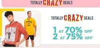  Ajio: Total Crazy Deals Buy 1 At 70% Off Or Buy 2 At 75% Off (Short Time Only)