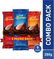 LuvIt Luscious Chocolates Combo Pack, 280g - Pack of 9 Bars  (9 x 50 g)