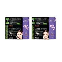 VLCC Activated Bamboo Charcoal Facial Kit + FREE Glam Glo Warm Beige (2 x 80 g)