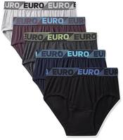 Euro Men's Cotton Brief (Pack of 5) (Colors May Vary)