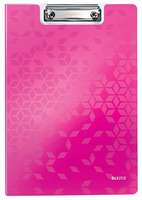 Leitz Wow PP Clipfolder Premium Clipboard File with Cover, Pink Metallic (75 Sheets Capacity)