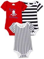 Gubbarey Baby-Girl's Regular fit Romper Suit (6-9 Months,Pack Of 3)