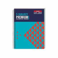 45% Coupon - Luxor 5 Subject Spiral Premium Exercise Notebook, Single Ruled - (18cm x 24cm), 250 Pages