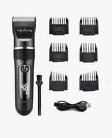 Lifelong LLPCM17 Ace Pro Rechargeable Hair Clipper with Digital Display, 3 hours runtime, 6 combs 