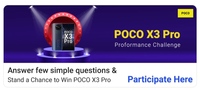 Flipkart Poco X3 pro Quiz Answer few simple questions & Stand a Chance to Win POCO X3 Pro. 