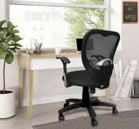 SAVYA HOME® APEX Chairs Delta MB Chair Umbrella Base Office Chair (Standard, Black)