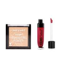 Wet n Wild Wet N Wildhighlightling Powder & Liquid Lipstick Combo (Precious Petals, Missy and Fierce), Multicolor, 2 Pieces