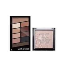 Wet n Wild Wet N Wild Eyeshadow & Highlightling Powder Combo (Nude Awakening, Blossom Glow), Multicolor, 2 Pieces