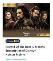 Last Day Myntra Rewards - Disney Hotstar Mobile For 349 Supercoin By Myntra Insider/Flipkart Supercoins