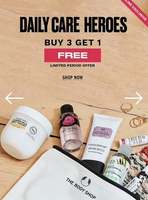 The Body Shop : Buy 3 Get 1 Free on Daily Care Products (Limited Time Offer) 