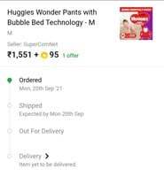Huggies Wonder Pants with Bubble Bed Technology - M  (228 Pieces)  Extra ₹250 off on Select Huggies Diapers by burning 100 SC
