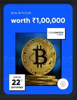 [Live] Cred Chance to win bitcoin worth Rs. 1,00,000 on Coinswitch Kuber [22nd - 26th Sept]