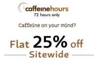 Caffeine Hours : Flat 25% off sitewide + an Extra 10% off on all orders