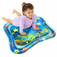 Loot FitSense Inflatable Tummy Time Leakproof, Fun Activity Indoor and Outdoor Water Play Mat for Baby (Blue)