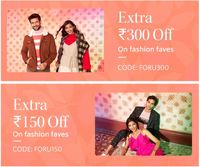 Myntra Flash Sale : Minimum 70% off on Men & Women Clothing + Extra 300 off  & More Deals Till Midnight