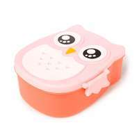 Hopscotch Boys and Girls Polycotton Owl Face Lunch Boxes in Pink Color for Ages 3-12 Years