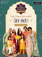Big fashion festival 7-13 Oct | 10% instant discount on ICICI and kotak credit and debit cards