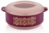 ASIAN Plastic Premium Family Inner Steel Casserole, Red, 600 ml