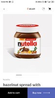 Nuttella Hazelnuts Sprad with coco 350gm at Rs 261 by burning 2000 cred coin