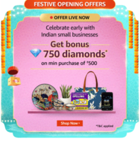Amazon Great Indian Festival Sale  Get 750 diamonds on min 500 shopping on Small businesses + Get 10% Instant discount on using HDFC Credt & Debit Cards & EMI | Starts 4 Oct