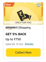 Amazon GET 5% BACK UP TO ₹750 On Shopping 