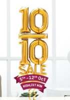 TataCliq  10-10 Sale  [3rd -10th Oct] Wishlist Now & Get 100 Cliq Cash