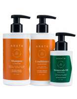 Arata Natural Hair Care Set For Men & Women With Cleansing Shampoo, Hempocado Oil & Hair Conditioner | All-Natural, Vegan & Cruelty-Free | Plant-Based, Non-Toxic Hair Therapy