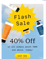 Arata Flash Sale: 40% Off Orders Worth ₹999 & Above At Checkout!