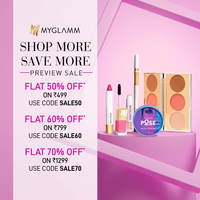 MyGlamm Shop More Save More Sale : Flat 50-70% off 